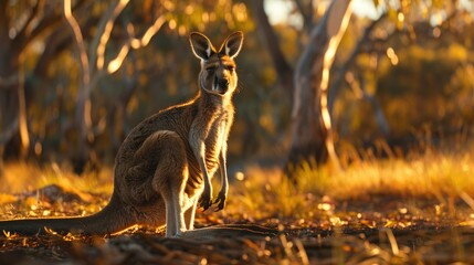 Obraz premium Kangaroo in its natural habitat