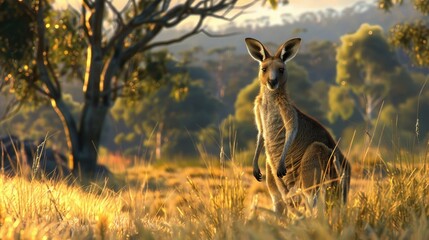 Kangaroo in its natural habitat