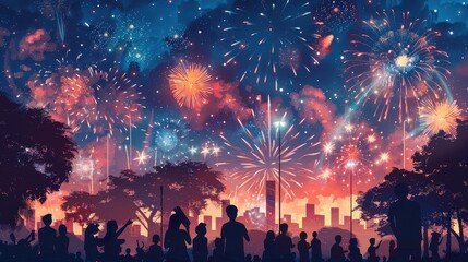 Nighttime Fireworks Show
