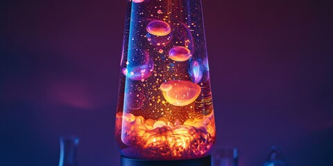 60s-inspired lava lamp close-up