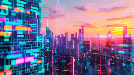 Colorful city light background