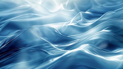 Fototapeta premium Abstract Flow of Blue Silk