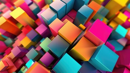 Obraz premium modern colorful abstract with random box concept for wallpaper or background