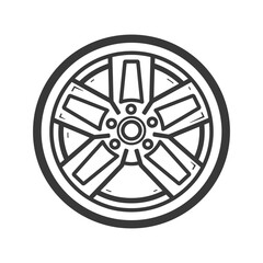 Fototapeta premium velg minimalist line art icon logo symbol 