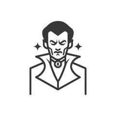 vampire minimalist line art icon logo symbol 