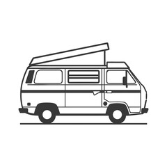 van minimalist line art icon logo symbol 