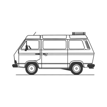 recommend clip art: van minimalist line art icon logo symbol 