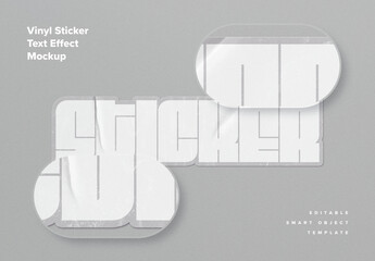 Realistic Vinyl Sticker Text Effects