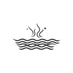 water minimalist line art icon logo symbol 