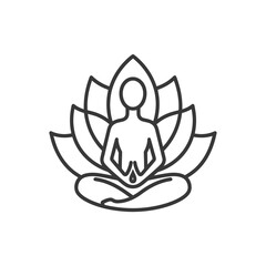 Obraz premium wellness minimalist line art icon logo symbol 