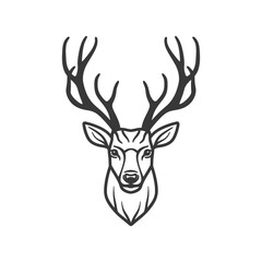 Fototapeta premium wildlife minimalist line art icon logo symbol 