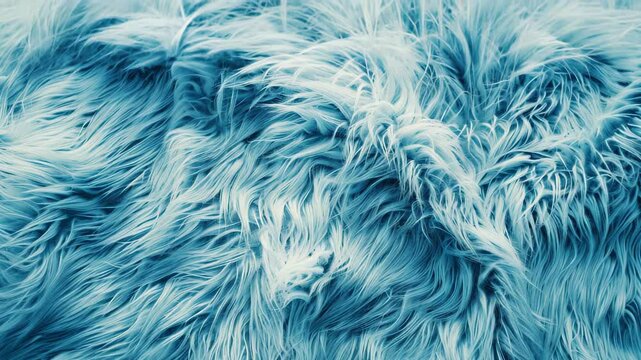 Soft, textured teal fur fabric with intricate patterns and details