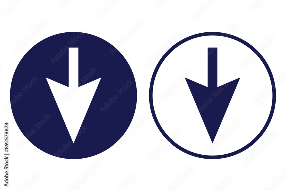 Poster set of download flat vectors icons. install symbols. upload buttons. load symbols. software download