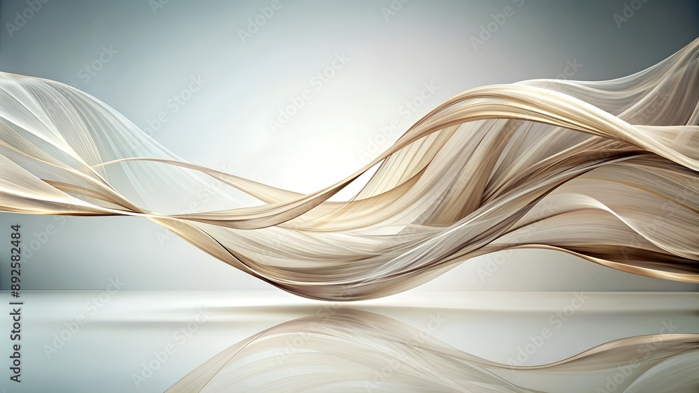 Poster whispers of the wind: a study in movement and form through line generative ai machine-created
