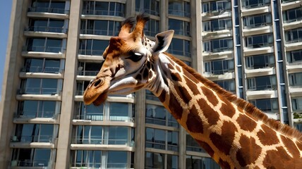 close up of a giraffe