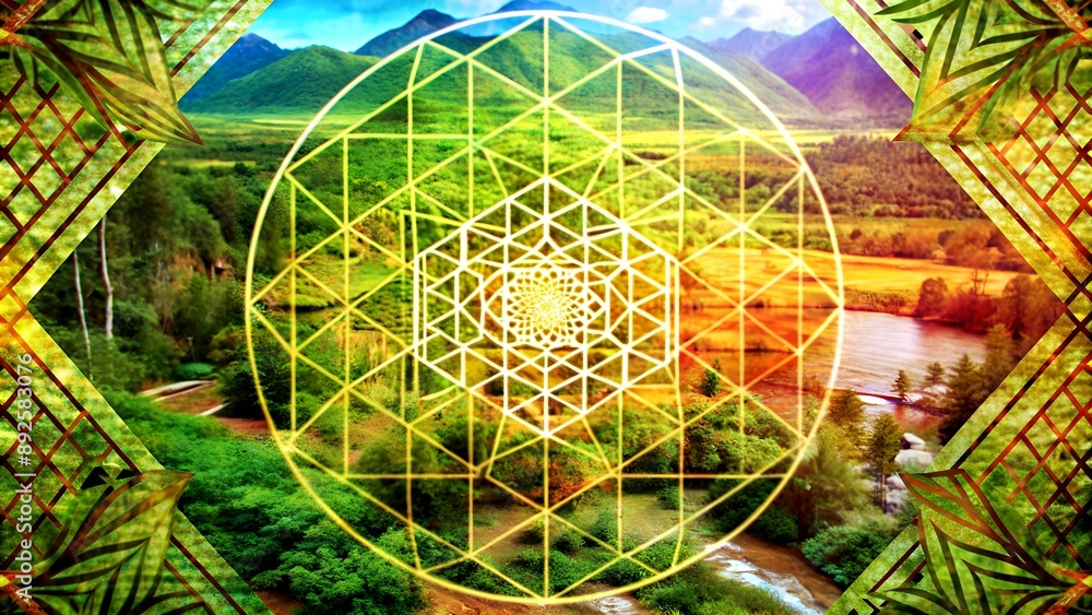 Aufkleber the hidden geometry of nature: a study in form and order generative ai ai-assisted