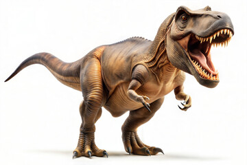 Dinosaur t-rex on white background. Tyrannosaurus rex dinosaur 3d render on white.