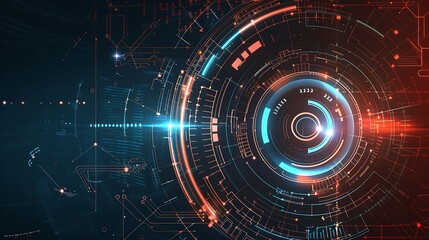 Fototapeta premium Futuristic technology innovation background