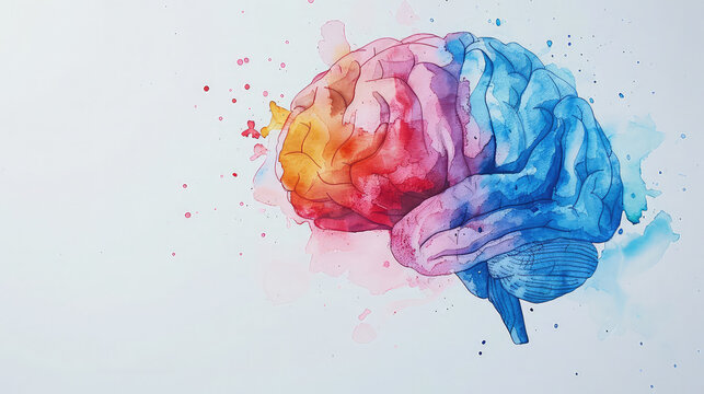 Concept art of a human brain exploding with knowledge and creativity. generative ai