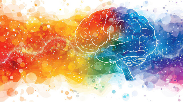 Concept art of a human brain exploding with knowledge and creativity. generative ai