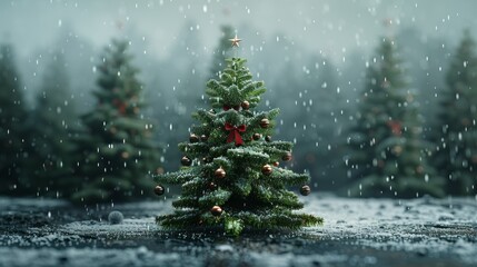 Fototapeta premium fir tree, noel concept
