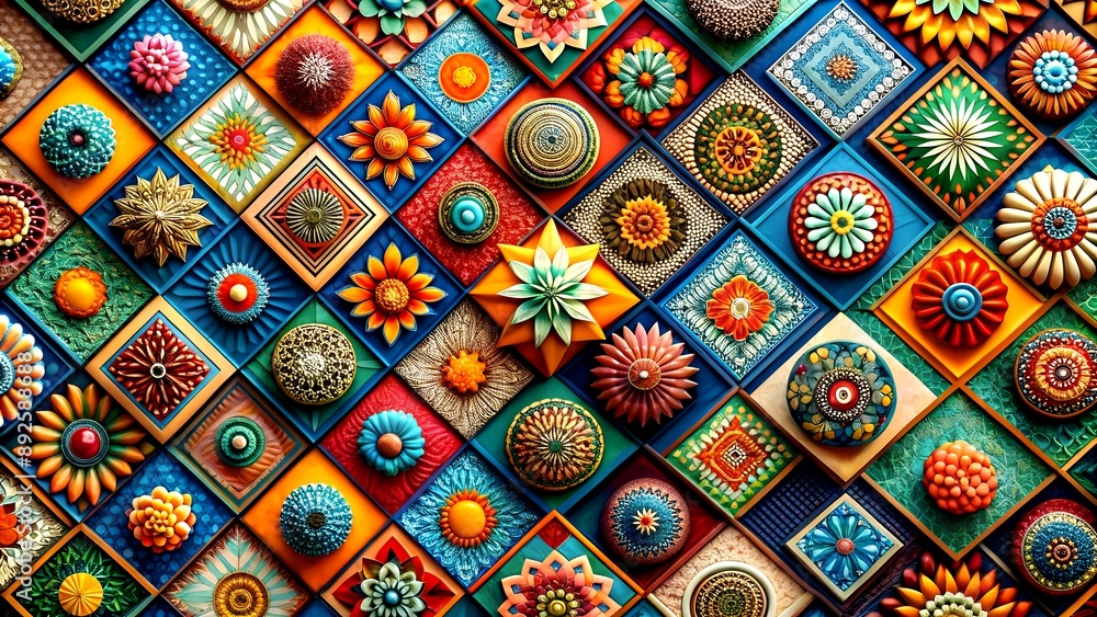 Leinwandbilder the rhythm of repetition: an exploration of pattern and repetition generative ai algorithmically gen