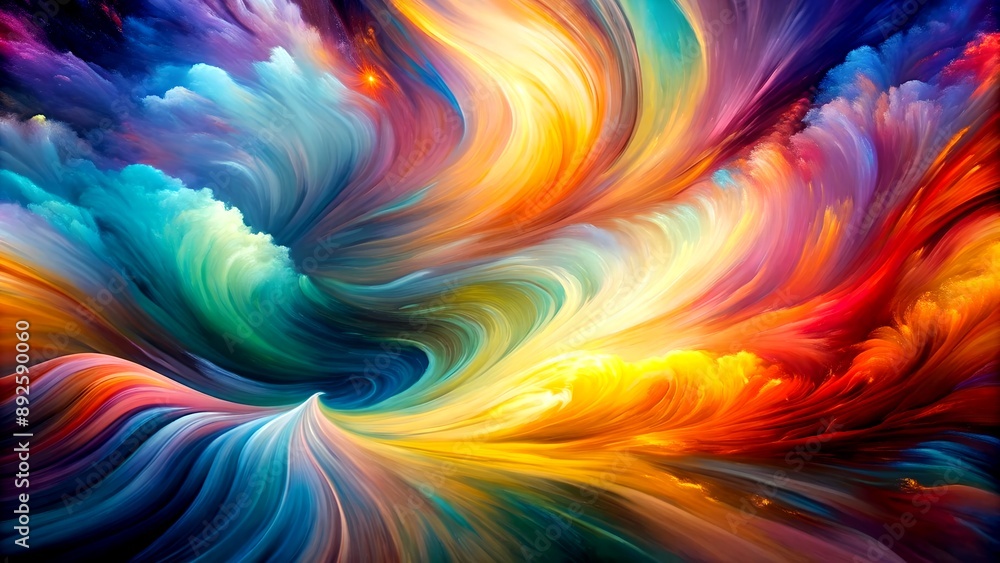 Aufkleber a symphony of movement: exploring the dynamics of abstract art generative ai computational creativit