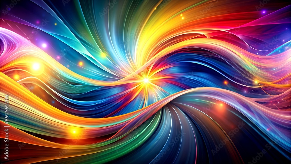 Poster the flow of energy: an abstract symphony of motion generative ai computational creativity