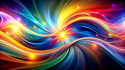 Obraz premium The Flow of Energy: An Abstract Symphony of Motion Generative AI Computational creativity