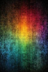 Textured background with a vibrant rainbow gradient.