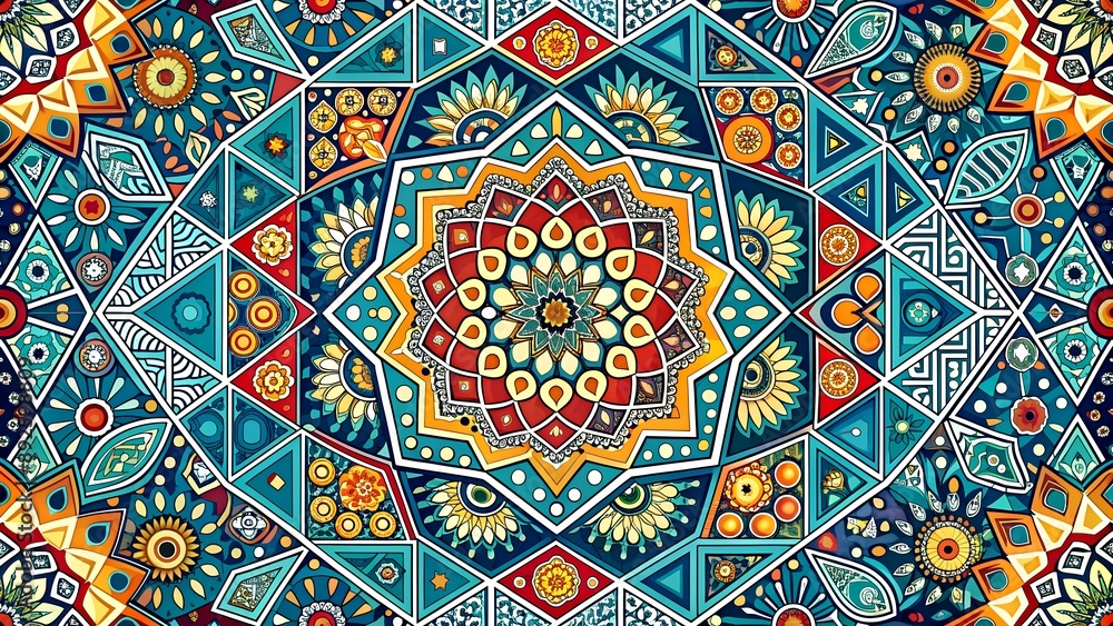 Aufkleber the art of geometry: exploring the language of shape and structure generative ai-generated
