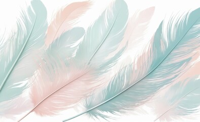 Feather Pattern in Pastel Colors