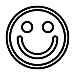Smiley face Vector Line Icon Design