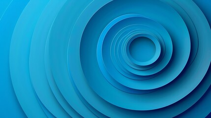 Fototapeta premium Paper layer circle blue abstract background