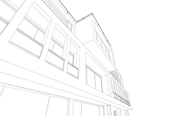 sketch of building