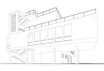 sketch of building