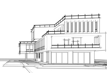 sketch of building