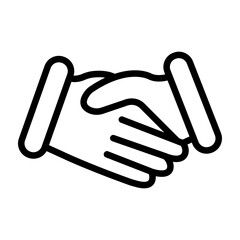 Handshake Vector Line Icon Design