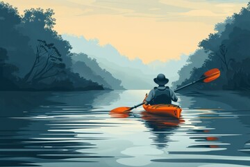 Kayaking Through Serene Waters