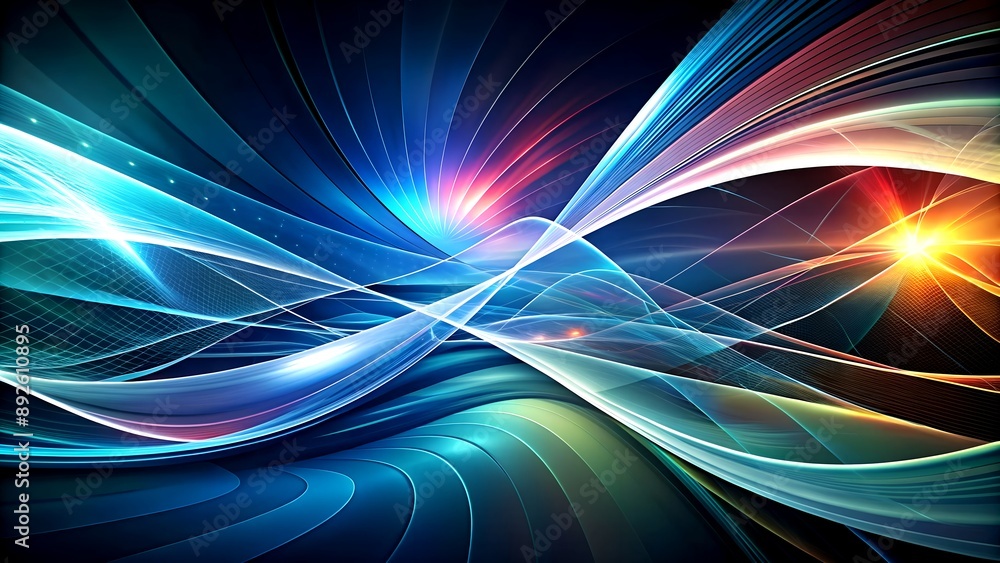 Poster an abstract composition explores the dynamic interplay of lines and shapes generative ai-generated