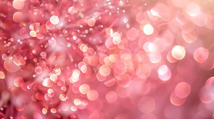 Shining round bokeh pink background