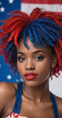 Fototapeta premium Independence Day 4th of July celebrations creative black