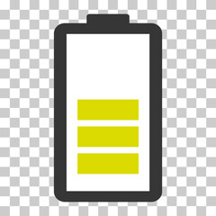 Power technology icon, battery web shape design, energy level vector illustration