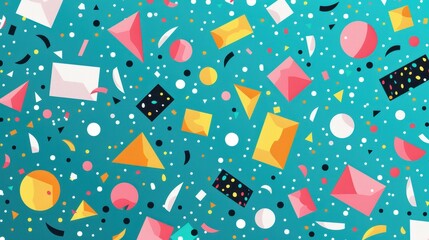 Abstract Geometric Pattern with Colorful Shapes