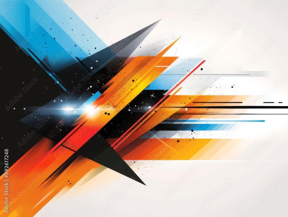 Poster bold angles and vibrant colors a dynamic abstract background perfect for creative projects and visua