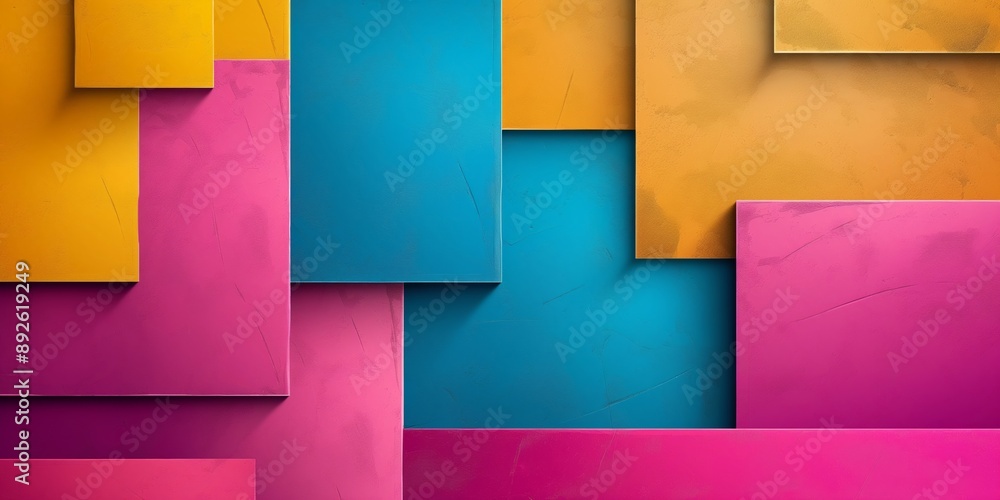 Poster a colorful background with squares of different colors