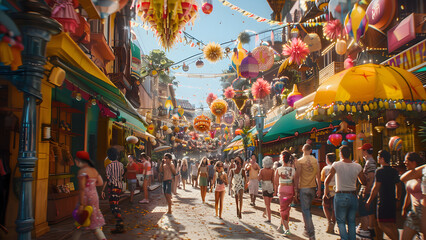 Fototapeta premium realistic high-resolution photo of market, with detailed background