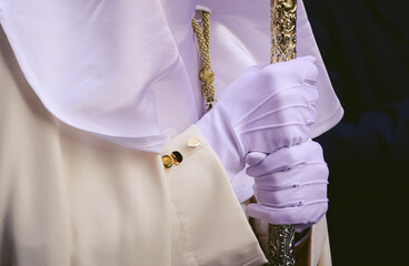 Solemn Elegance: A Close-up of Holy Week Regalia in Valladolid