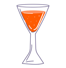 Fruit alcohol cocktails isolated concept. Vector flat graphic design element illustration