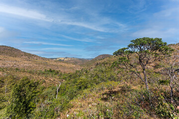 landscape with blue sky